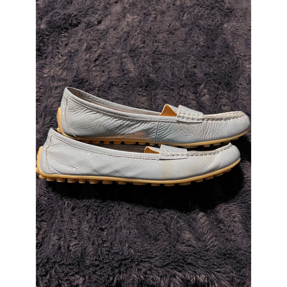 Born Comfort Flats Women Size 9 Blue Leather Loafers Slip On EUC - Picture 6 of 8